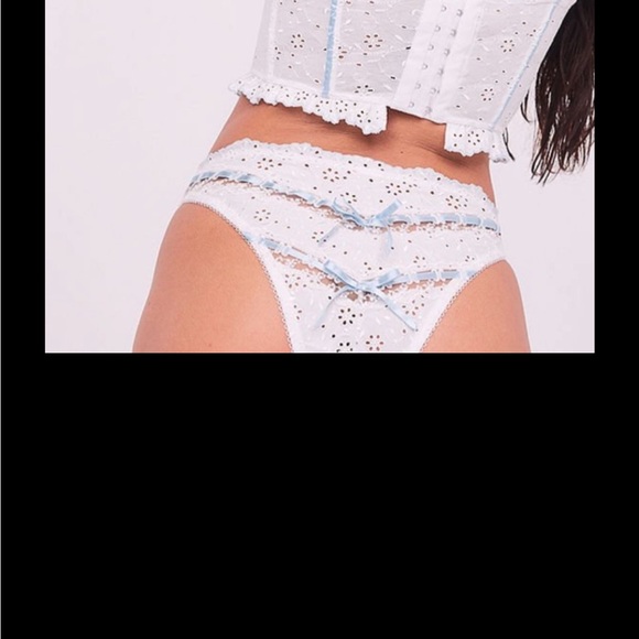 For Love and Lemons Swirl Eyelet Thong Panty - Picture 2 of 5